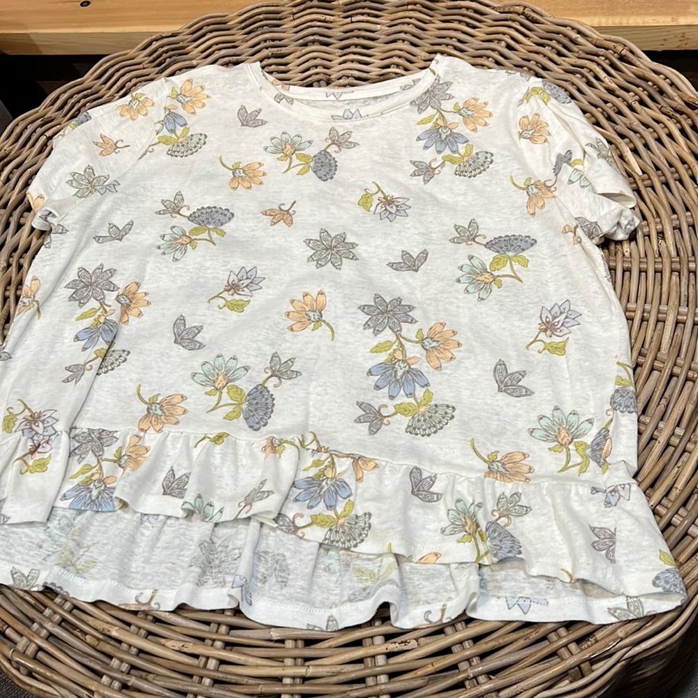 Mixed Linen Fabric Tee